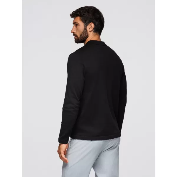  Pánský svetr OMBRE OM-POLS-0140 BLACK 