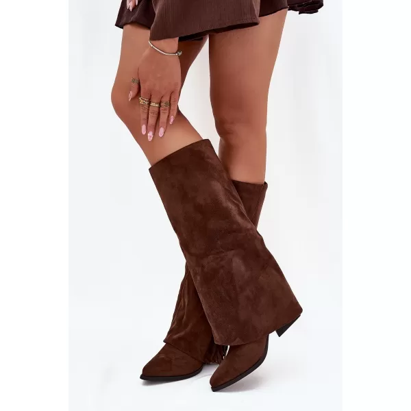  Dámské kozačky BOTO ZALIA 38567 BROWN 