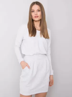 Dámské šaty RUE PARIS RV-SK-6037.18X LIGHT GREY