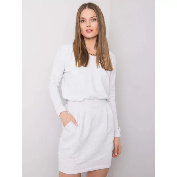  Dámské šaty RUE PARIS RV-SK-6037.18X LIGHT GREY 