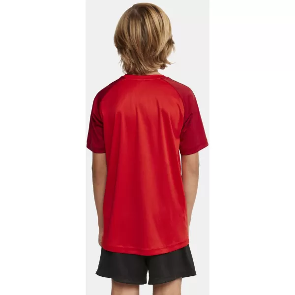  Dětské kontrastní sportovní tričko CRAFT TW Squad Go Contrast Jersey Jr JASNĚ ČERVENÁ/EXPRES 