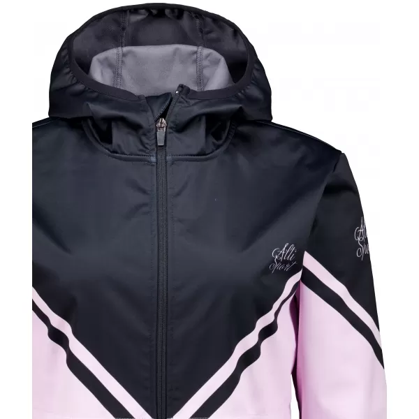 Dámská softshellová bunda premium ALTISPORT VOJ/ALW101JACK01 RŮŽOVOČERNÁ 