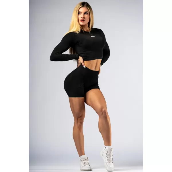  NEBBIA High-waist push-up šortky POWER 893 BLACK 
