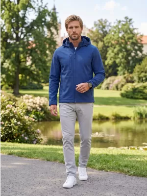 Pánská softshellová bunda ALTISPORT NoPrint NP/ALM845 KRÁLOVSKY MODRÁ