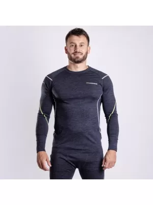 Pánské triko Progress MW NDR 170 merino ČERNÁ