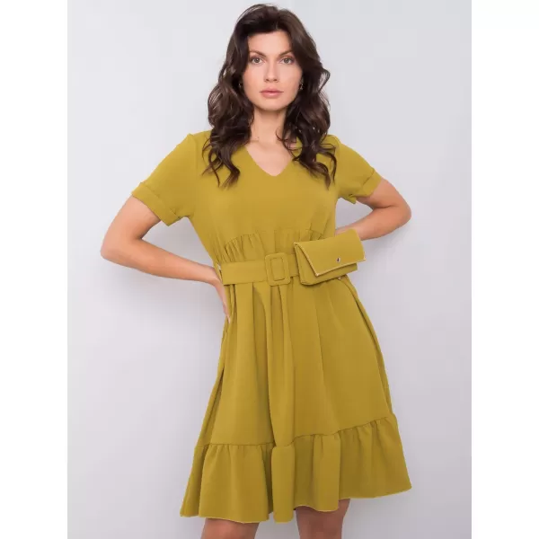  Dámské šaty ITALY MODA DHJ-SK-13078.31P OLIVE 
