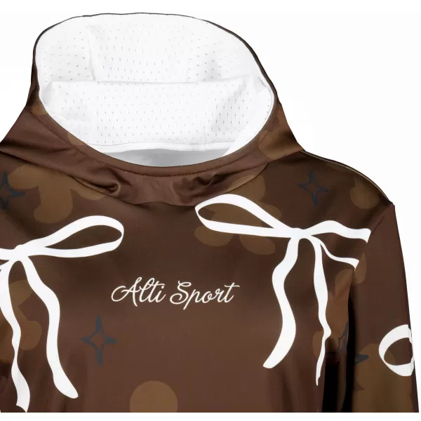 Dámská vánoční mikina premium ALTISPORT VOJ/ALWVN10MI01 HNĚDÁ 
