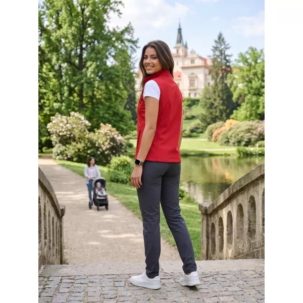  Dámská softshellová vesta ALTISPORT NoPrint NP/ALW965 ČERVENÁ 