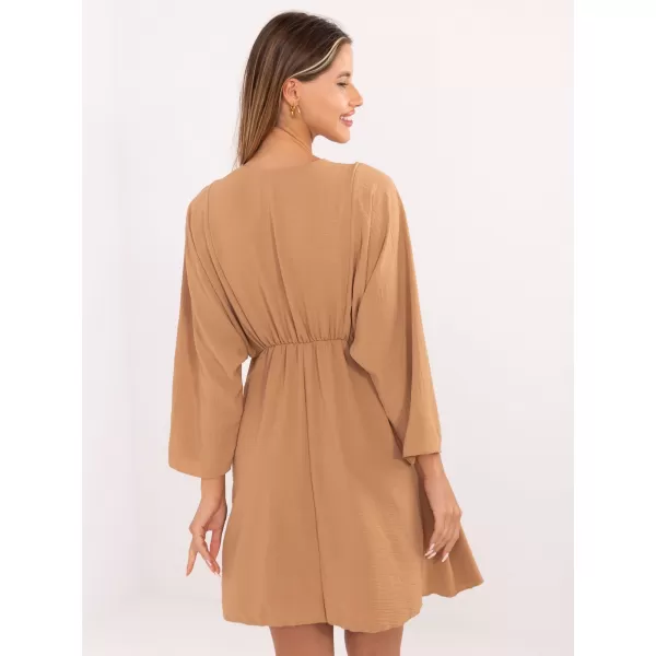  Dámské šaty ITALY MODA DHJ-SK-11981B.19 DARK BEIGE 