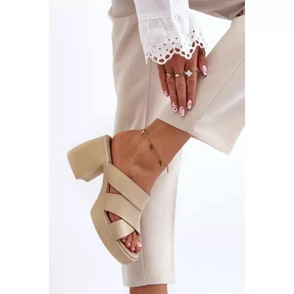  Dámské žabky ZAZOO 40373 BEIGE 