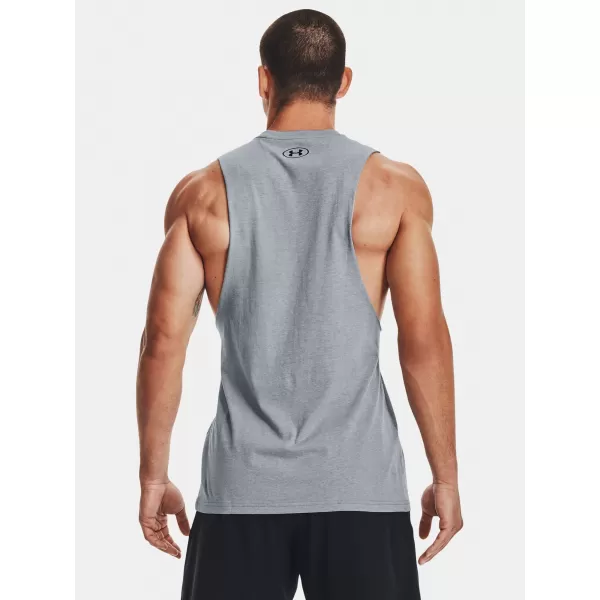  Pánské tílko UNDER ARMOUR LEFT CHEST CUT OFF TANK 1329286-035 ŠEDÁ 