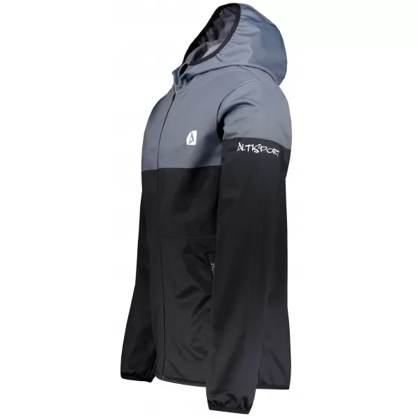  Pánská softshellová bunda premium ALTISPORT VOJ/ALM051JACK01 ŠEDOČERNÁ 