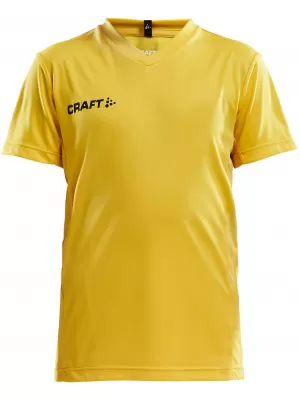 Dětské sportovní tričko s výstřihem do V CRAFT TW Squad Go Jersey Solid Jr ŠVÉDSKÁ ŽLUTÁ