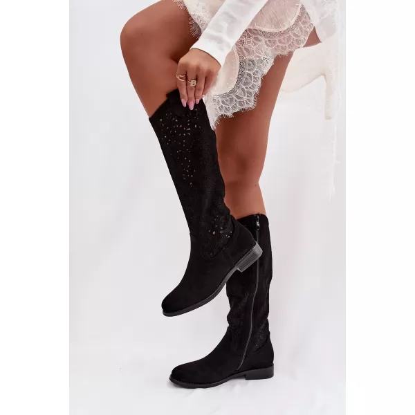  Dámské kozačky S.BARSKI HY61-8023 BLACK 