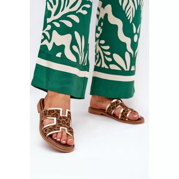  Dámské pantofle ZAZOO 40383 BROWN 