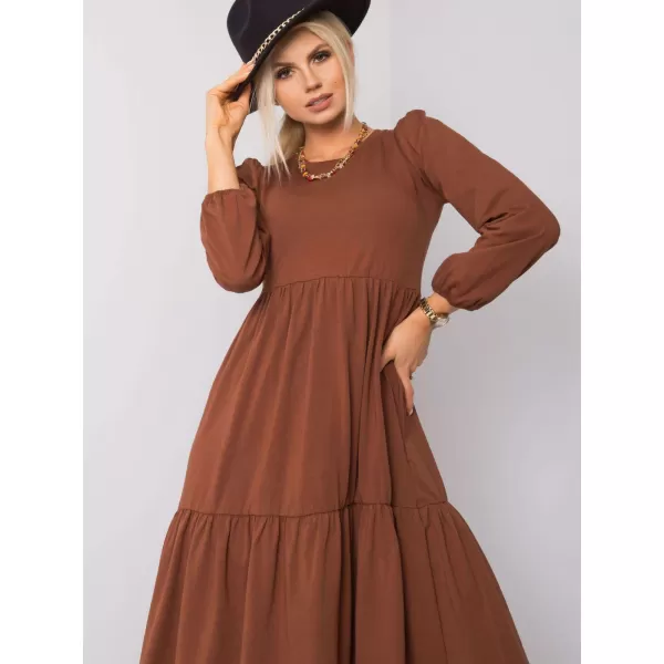  Dámské šaty RUE PARIS RV-SK-5832.18X BROWN 