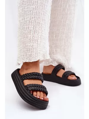 Dámské pantofle S.BARSKI ZK51-001 BLACK