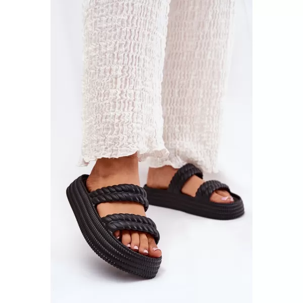  Dámské pantofle S.BARSKI ZK51-001 BLACK 