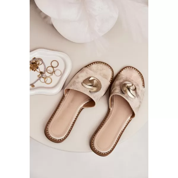  Dámské sandály S.BARSKI KV51-007 LIGHT GOLD 