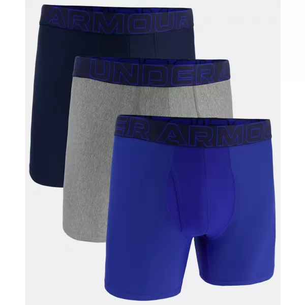  Pánské boxerky UNDER ARMOUR M UA PERF TECH 6IN (3KS) 1383878-400 MODRÁ 