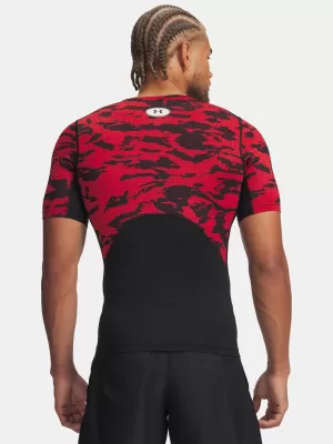 Pánské triko UNDER ARMOUR HG PRINTED SS 6009657-002 ČERNÁ