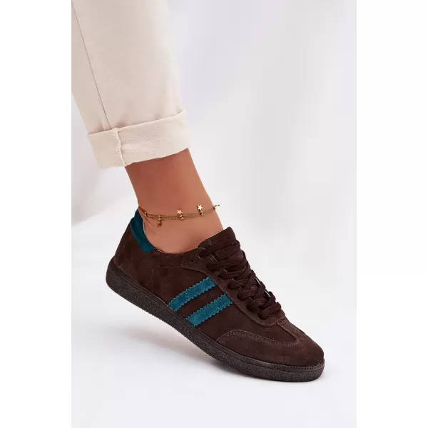  Dámské tenisky ZAZOO N1068 BROWN/BEIGE 