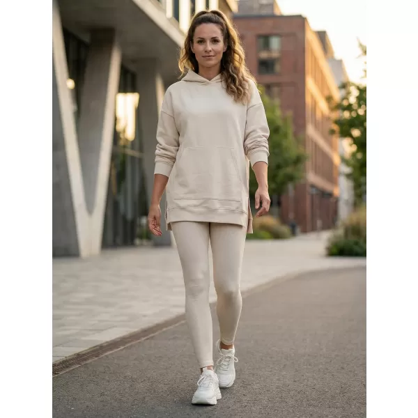  Dámská tepláková souprava s kapucí ASZMI STYLE BÉŽOVÁ 