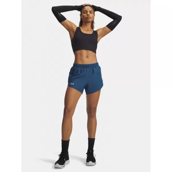  Dámské kraťasy UNDER ARMOUR UA FLY BY 3'' SHORTS 1382438-498 MODRÁ 
