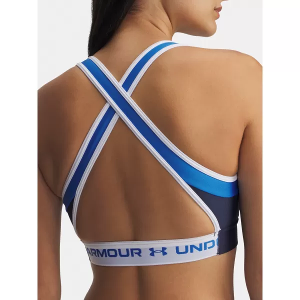  Dámská podprsenka UNDER ARMOUR UA CROSSBACK MID OPEN BACK 6005838-403 MODRÁ 