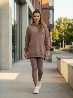 Dámská tepláková souprava ASZMI STYLE HNĚDÁ