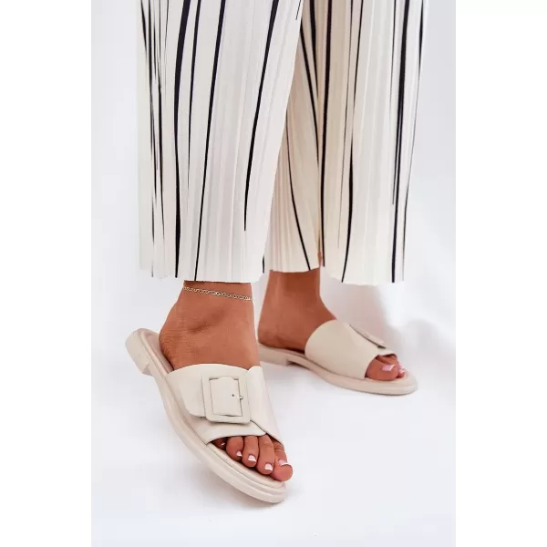  Dámské pantofle D&A SJ2302-01 BEIGE 
