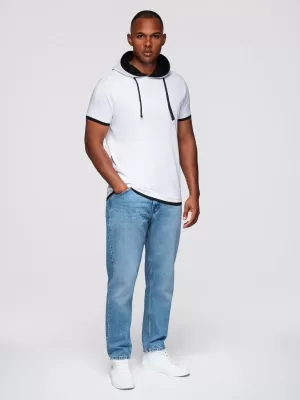 Pánské triko OMBRE OM-TSCT-0256 WHITE