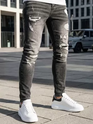 Pánské kalhoty DSTREET TMAVĚ ŠEDÁ