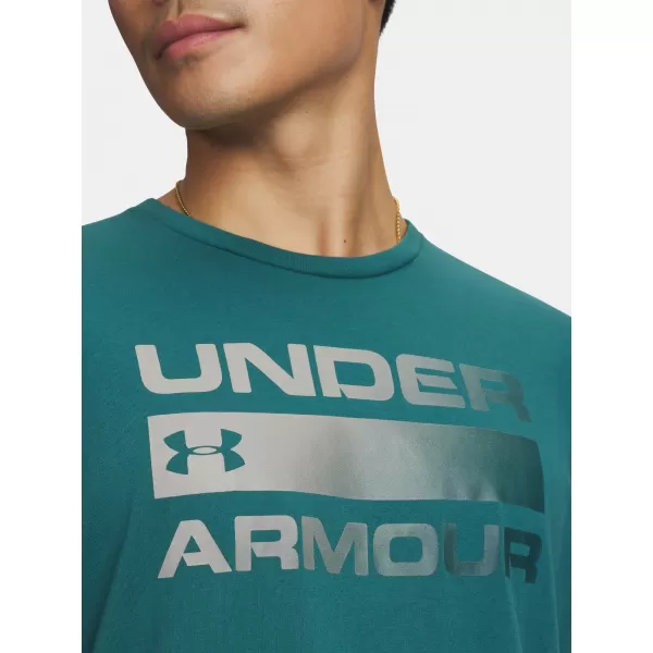  Pánské triko UNDER ARMOUR TEAM ISSUE WORDMARK SS 1329582-338 ZELENÁ 