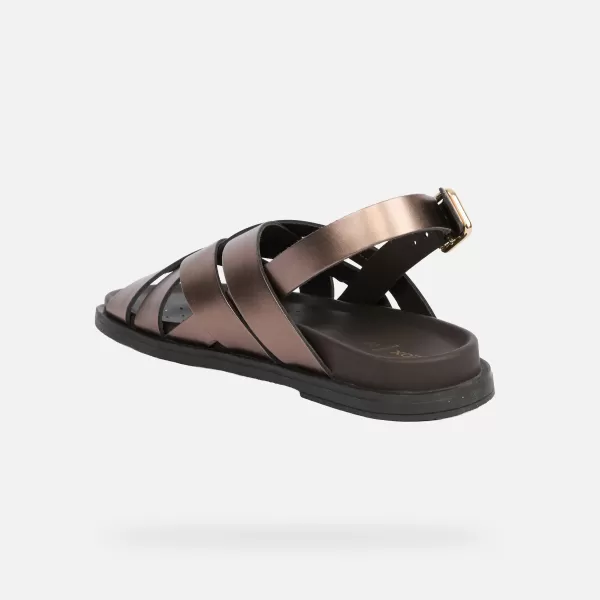  Dámské sandály GEOX ADELASH G012818 HNĚDÁ 