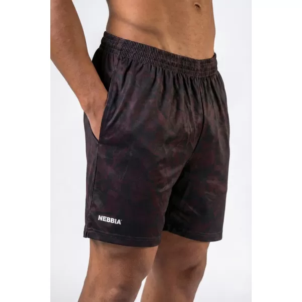  NEBBIA Tréninkové šortky POWER 902 DARK BROWN CAMO 