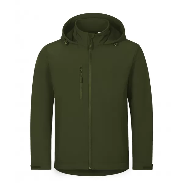 Pánská softshellová bunda ALTISPORT NoPrint NP/ALM845 MILITARY 