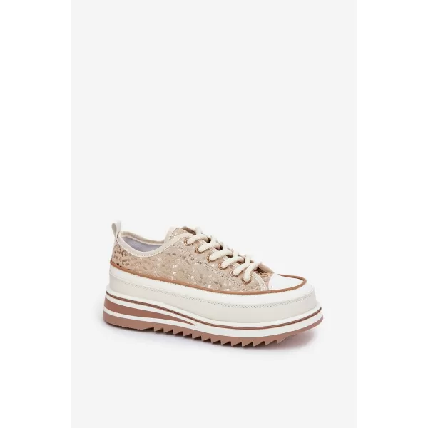  Dámské tenisky S.BARSKI BF51-101 BEIGE 