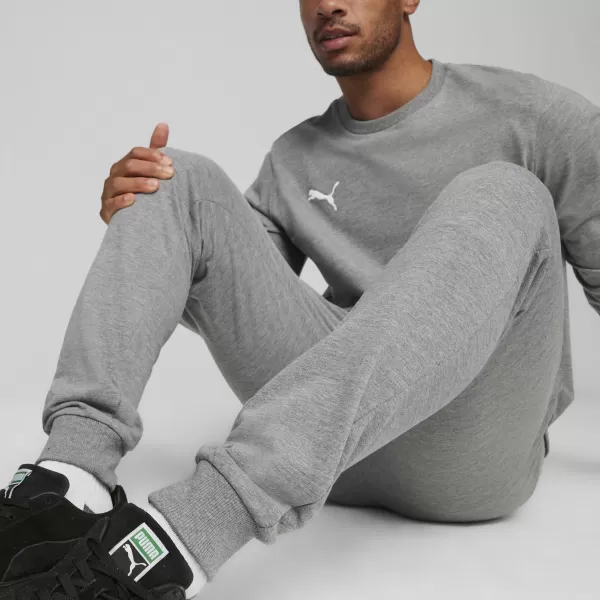  Pánské tepláky PUMA TEAMGOAL CASUALS PANTS 658598_33 MEDIUM GRAY HEATHER/WHITE 