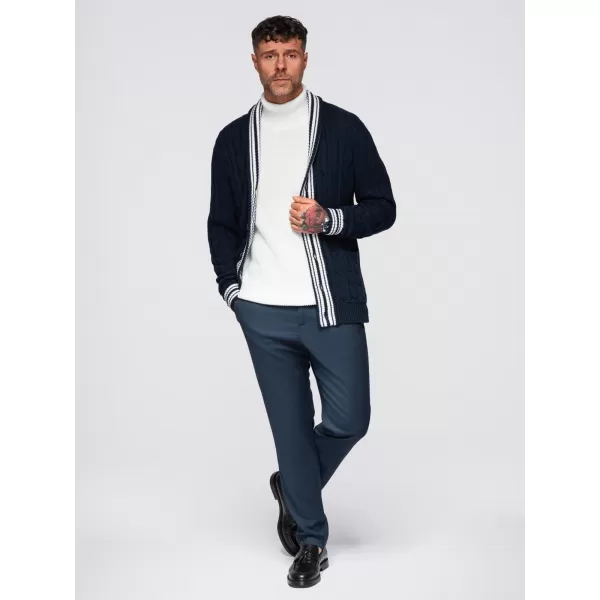  Pánský kardigan OMBRE OM-SWCD-0152 NAVY BLUE 