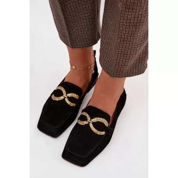  Dámské mokasíny D&A CR61-3115 BLACK 