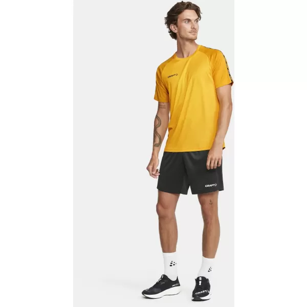  Pánské kontrastní sportovní tričko CRAFT TW Squad Go Contrast Jersey M ŠVÉDSKÁ ŽLUTÁ/ZLATÁ 