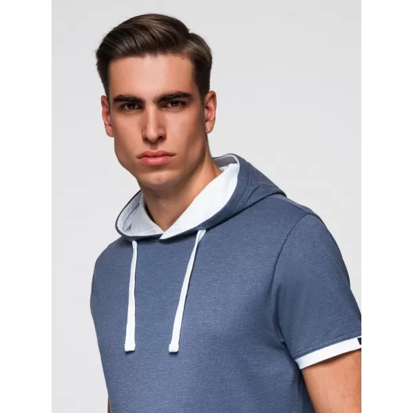  Pánské triko OMBRE OM-TSCT-0256 DARK BLUE MELANGE 