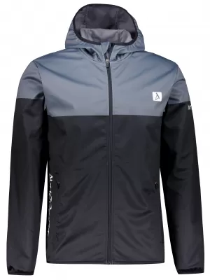 Pánská softshellová bunda premium ALTISPORT VOJ/ALM051JACK01 ŠEDOČERNÁ