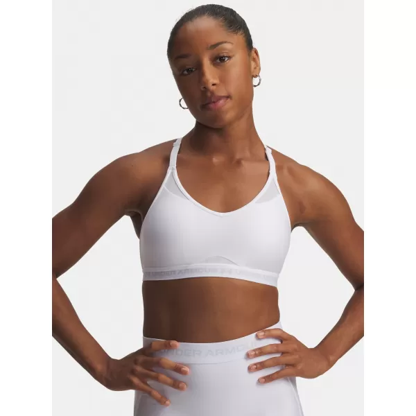 Dámská podprsenka UNDER ARMOUR CROSSBACK LOW BRA 1386424-102 BÍLÁ 