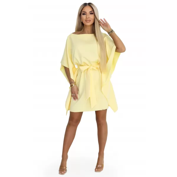  Dámské šaty NUMOCO SOFIA 287-41 PASTELOVĚ CITRONOVÁ 