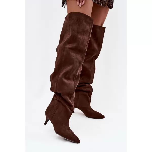  Dámské kozačky BOTO YSOLIENNE 39875 BROWN 