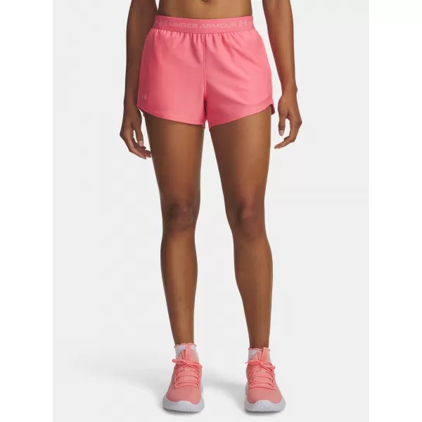  Dámské kraťasy UNDER ARMOUR TECH PLAY UP SHORTS 1389882-600 RŮŽOVÁ 