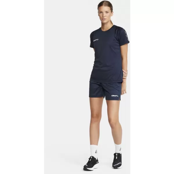  Dámské kontrastní sportovní tričko CRAFT TW Squad Go Contrast Jersey W NÁMOŘNÍ MODRÁ 