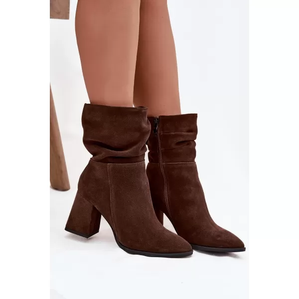  Dámské kozačky ZAZOO 4216 BROWN 